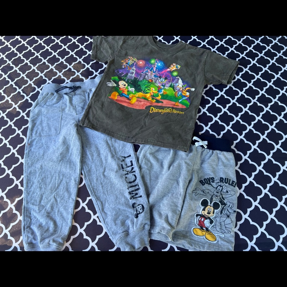 Disney cotton sweats, shorts and tee